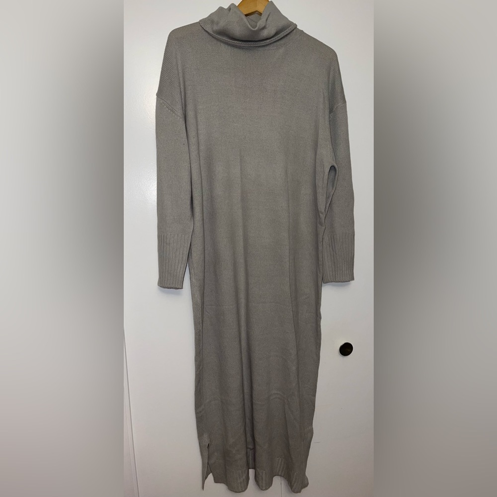 Grey sweater dress